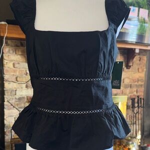 Wild Fable Black Peplum Blouse